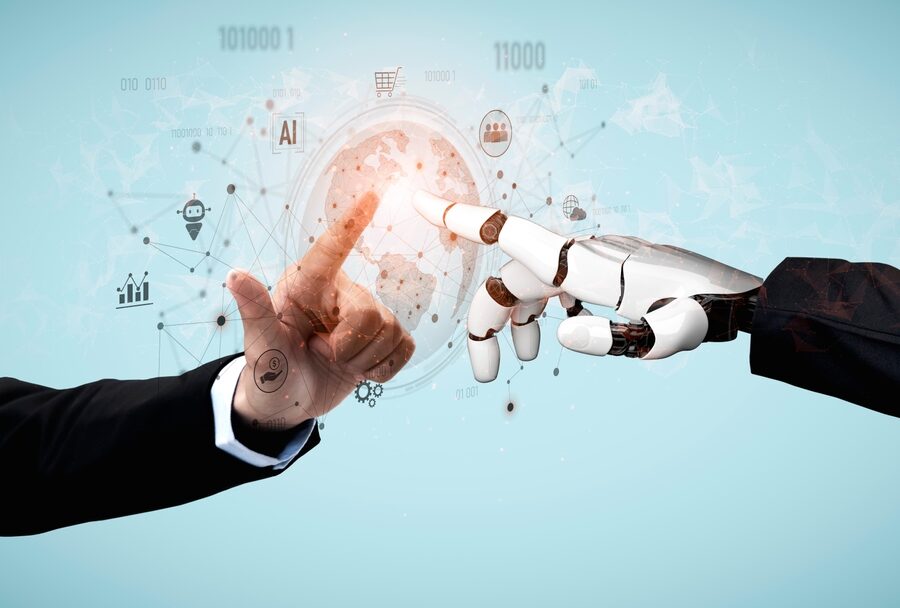 Rappresentazione grafica dell'intelligenza artificiale negli acquisti