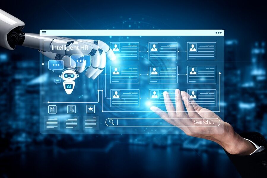 Rappresentazione grafica delle funzioni IT, legali e di compliance nell'intelligenza artificiale