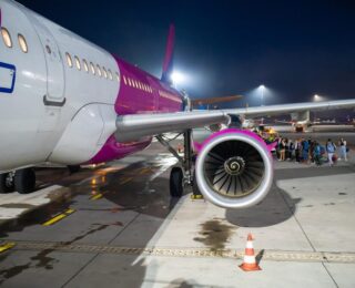 Aereo Wizz Air in volo