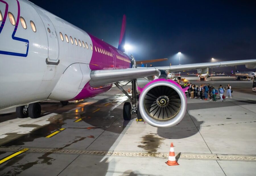 Aereo Wizz Air in volo