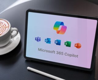 Logo di Microsoft con sfondo di tecnologia